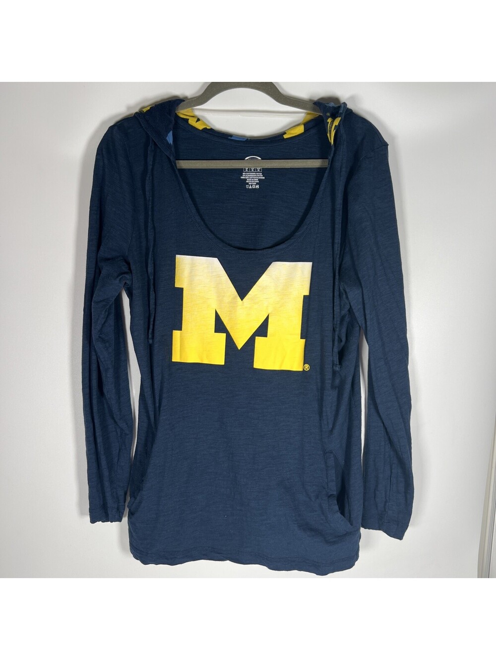 Women's Concepts Sport Navy Michigan Wolverines Lightweight Pullover-Size XL